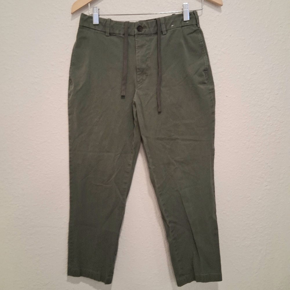 Unisex UNIQLO Stretch Trousers : Military Green : Size 27-30" : RN# 139864